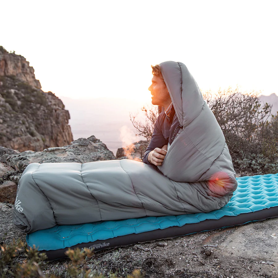 Спальный мешок с капюшоном Naturehike MS300 CNK2350WS023 левый. Серый