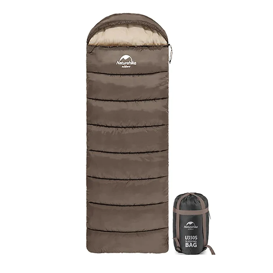 Спальный мешок с капюшоном Naturehike U150 NH20MSD07 11°C левый. Коричневый