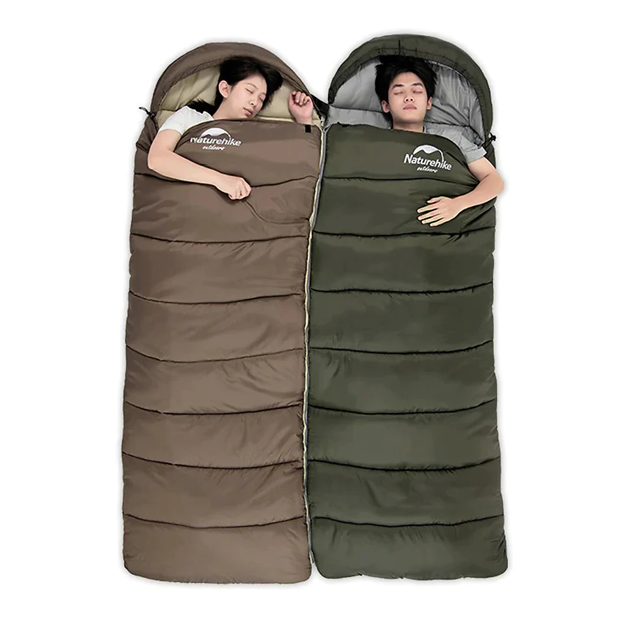 Спальный мешок с капюшоном Naturehike U150 NH20MSD07 11°C левый. Коричневый