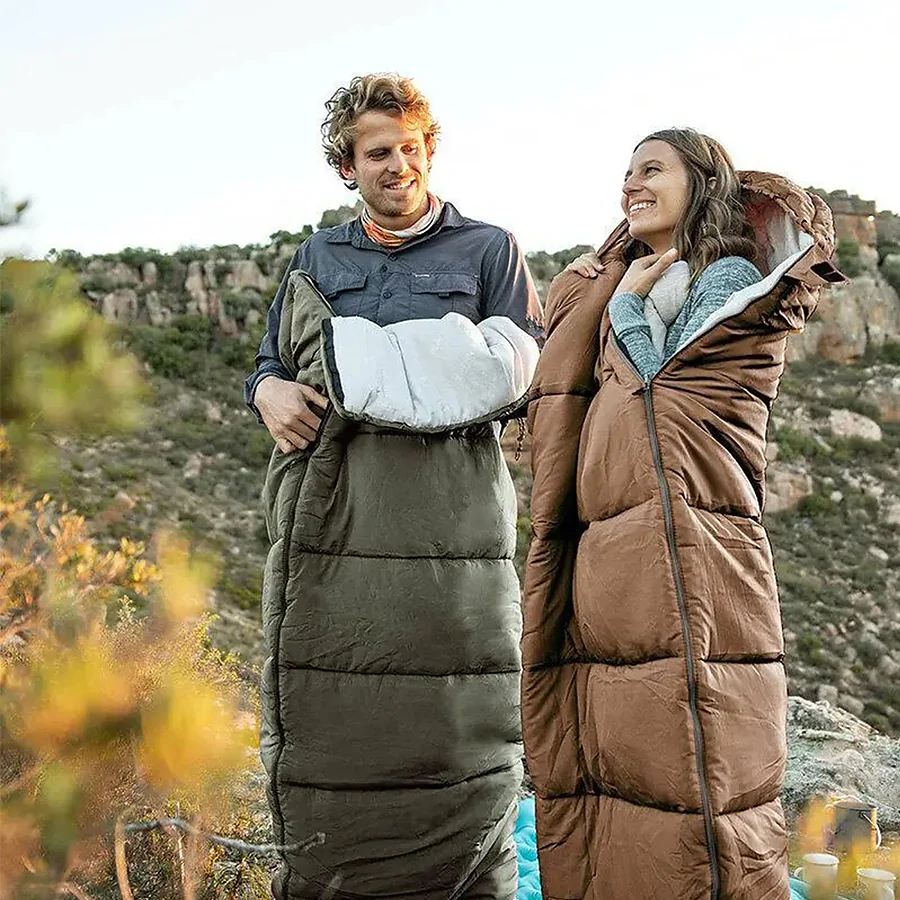 Спальный мешок с капюшоном Naturehike U150 NH20MSD07 11°C левый. Коричневый