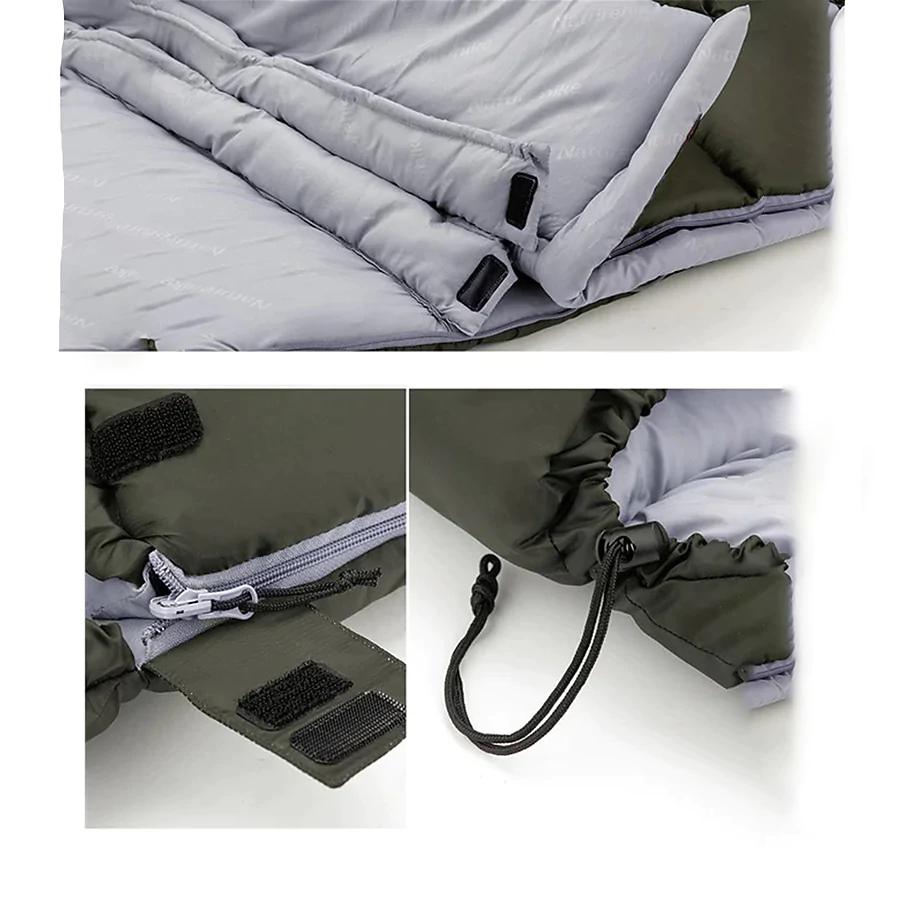 Спальный мешок с капюшоном Naturehike U150 NH20MSD07 11°C правый. Олива