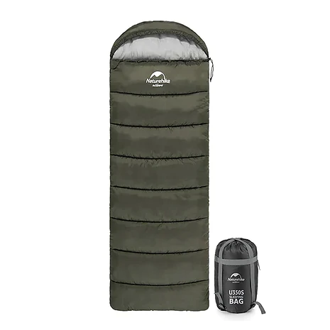 Спальний мішок з капюшоном Naturehike U150 NH20MSD07 11°C лівий Олива