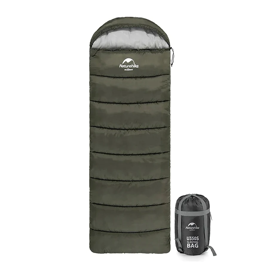 Спальный мешок с капюшоном Naturehike U150 NH20MSD07 11°C левый. Олива