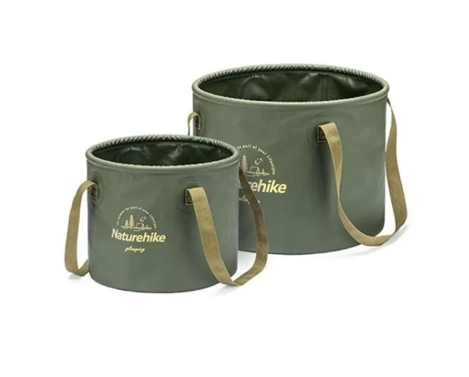 Ведро складное для воды из ПВХ Naturehike NH20SJ040 10 л. Олива