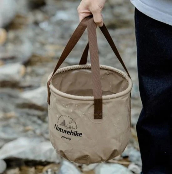 Ведро складное для воды из ПВХ Naturehike NH20SJ040 10 л. Олива