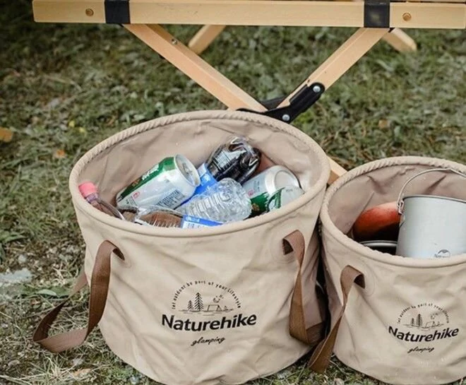 Ведро складное для воды из ПВХ Naturehike NH20SJ040 10 л. Олива