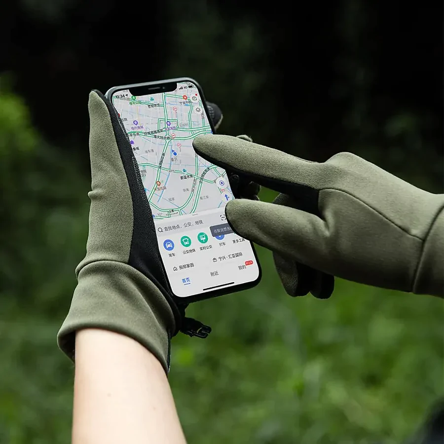 Рукавички трикотажні з покращеним хватом Naturehike NH20FS032. Чорний