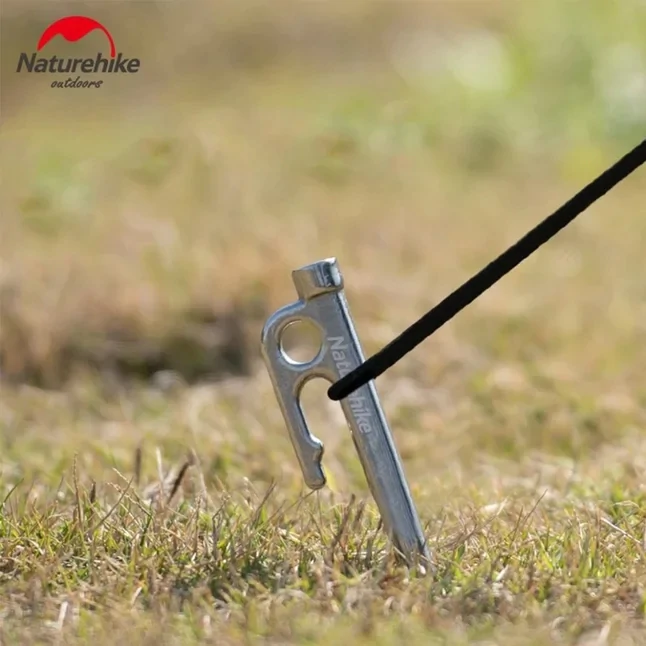 Кілок сталевий Naturehike NH19PJ014 25 см. Сірий