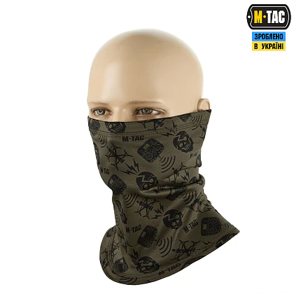 Шарф-труба з мікрофлісу M-Tac Drone Pattern. Олива