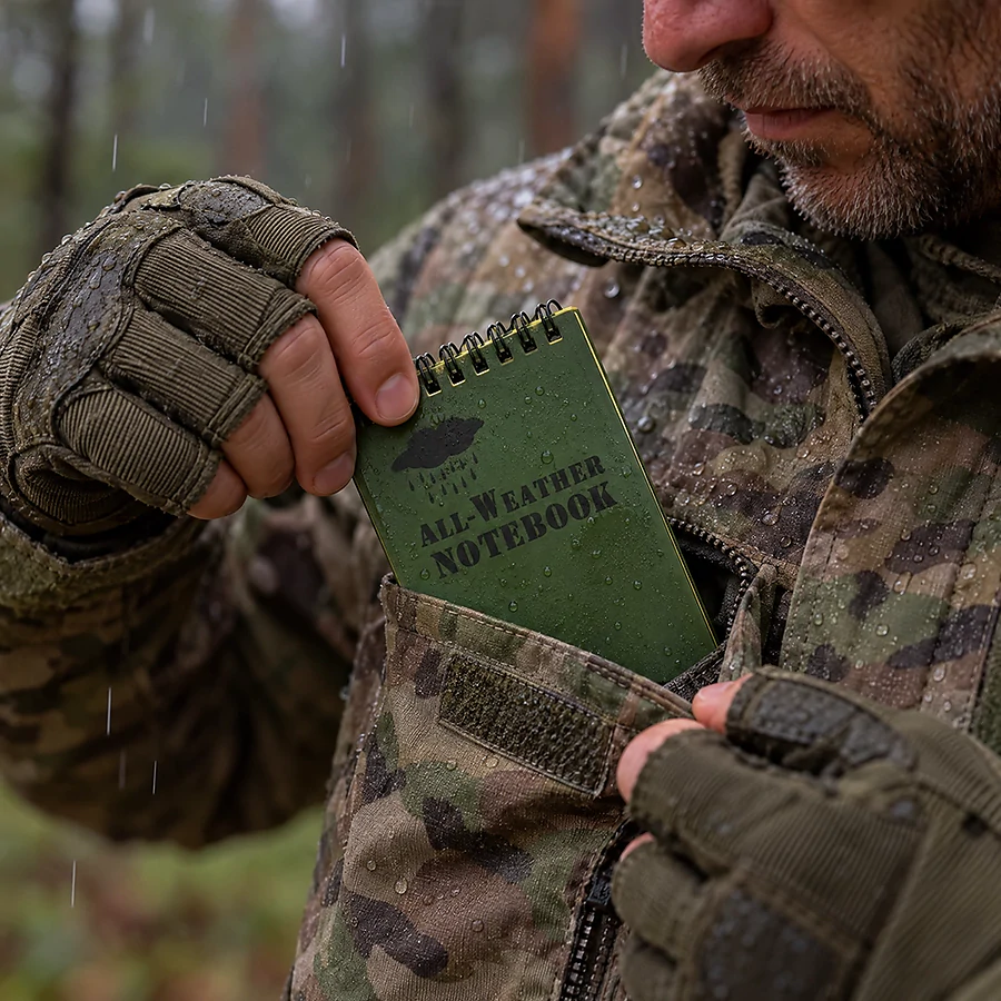 Водонепроникний тактичний блокнот. Олива