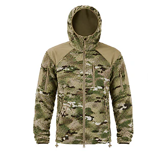 Кофта тактична флісова з капюшоном Han-Wild Grid Fleece. Мультикам