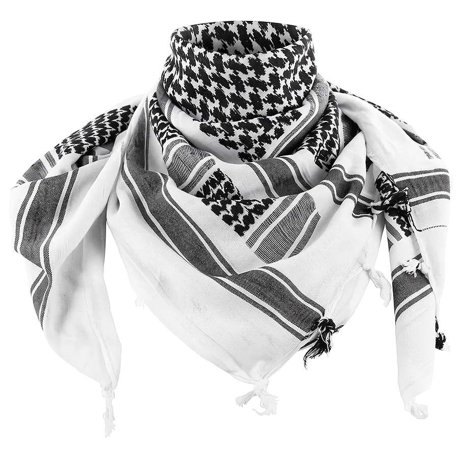 Шарф шемаг арафатка щільний Arabic pattern. Білий