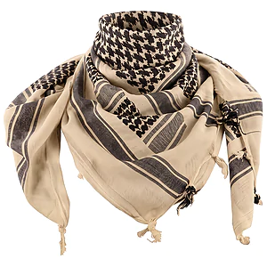 Шарф шемаг арафатка щільний Arabic pattern. Бежевий