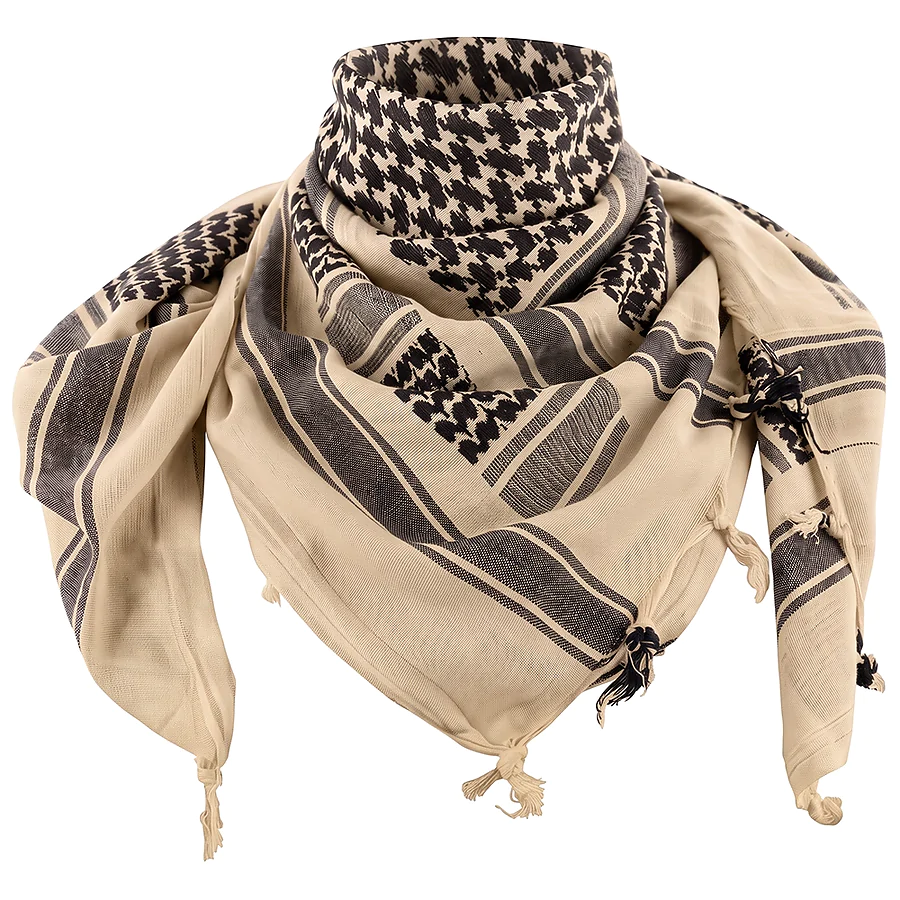 Шарф шемаг арафатка щільний Arabic pattern. Бежевий