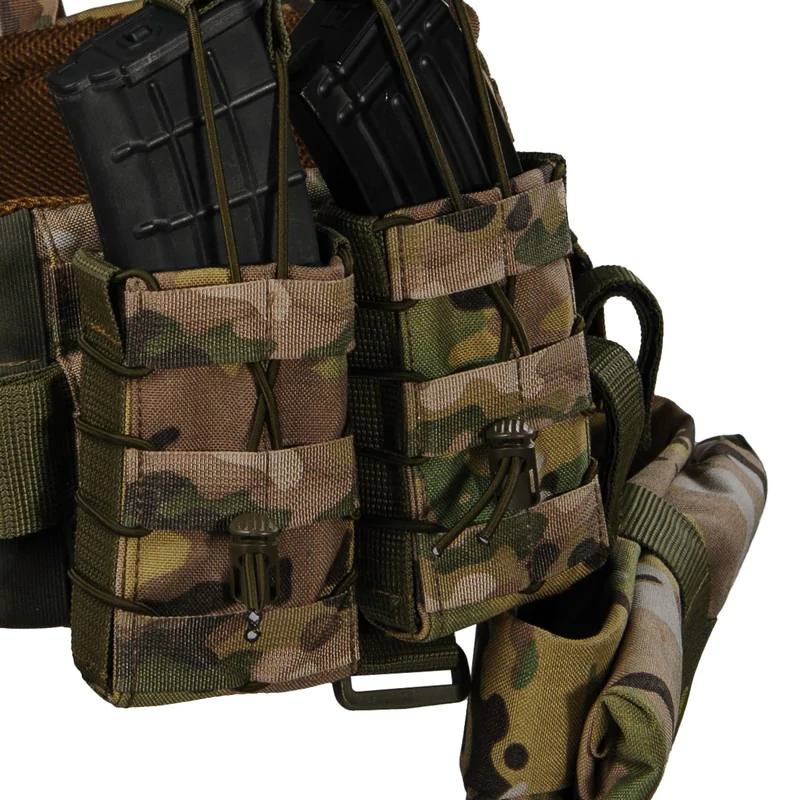 Ременно-плечевая система РПС Warbelt Molle с подсумками. Мультикам