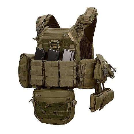 Плитоноска Warmor gen.3 Pro Max XL Олива. Система швидкого скидання. 7 підсумок. (Великого розміру)