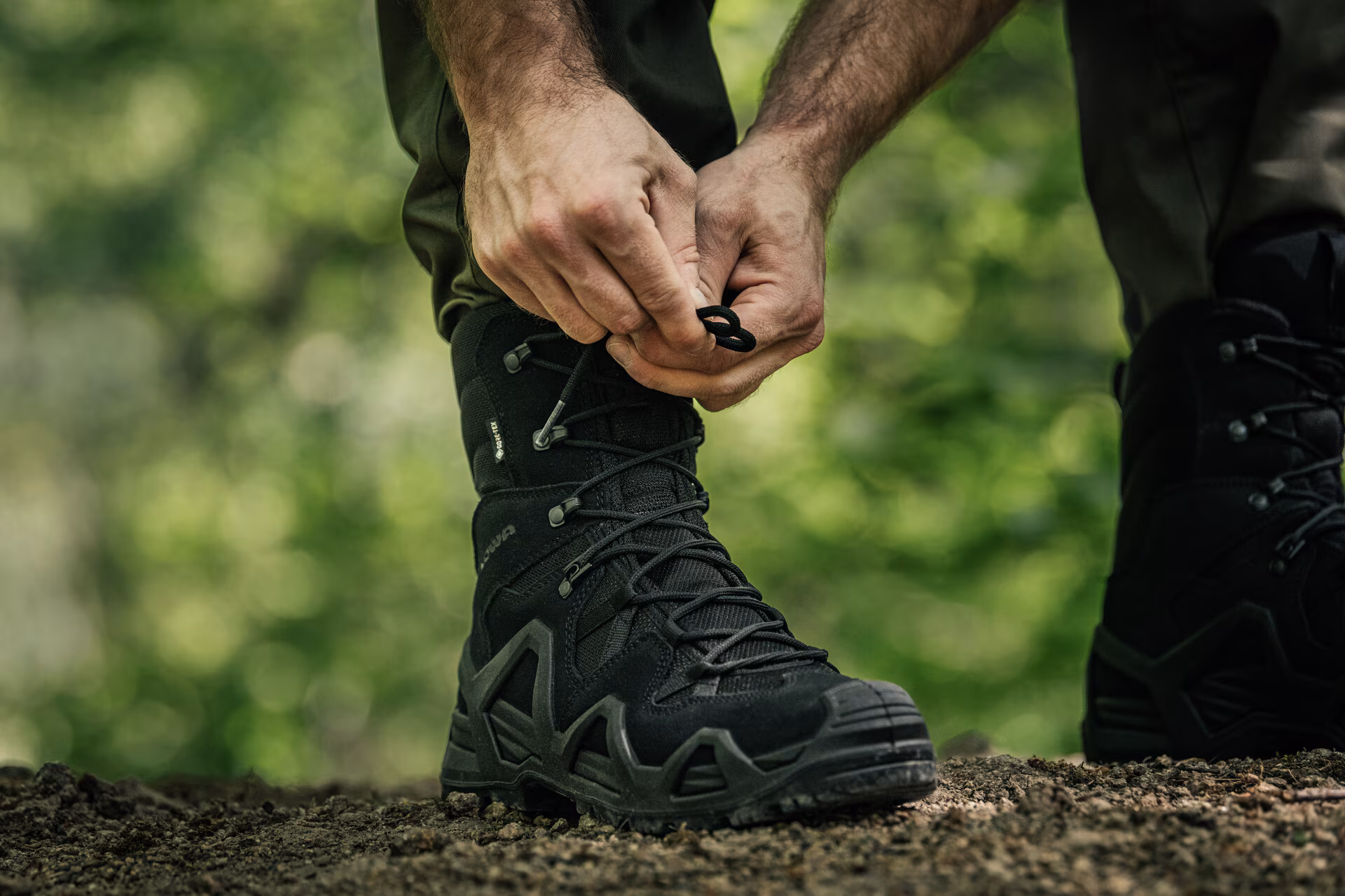 Тактические берцы Lowa Zephyr HI MK2 Gore-Tex® MID TF. Черный