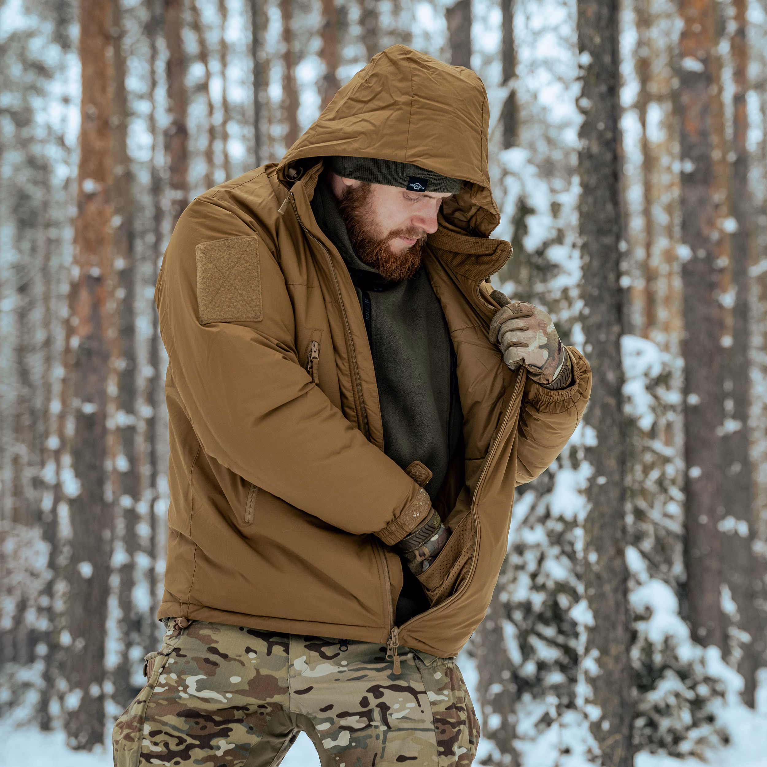Куртка Helikon Level 7 Climashield Apex Alpha. Койот