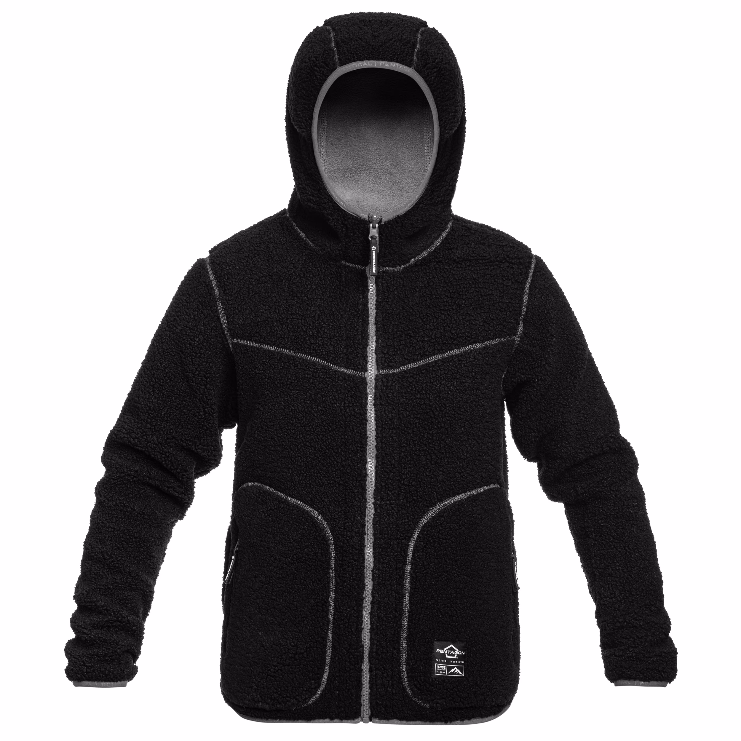 Флісова куртка-кофта Pentagon IANOS SHERPA 2-IN-1, Чорний