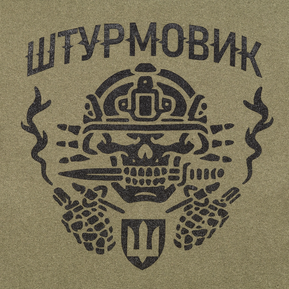 Тактический лонгслив с принтом Kramatan Штурмовик, Хаки