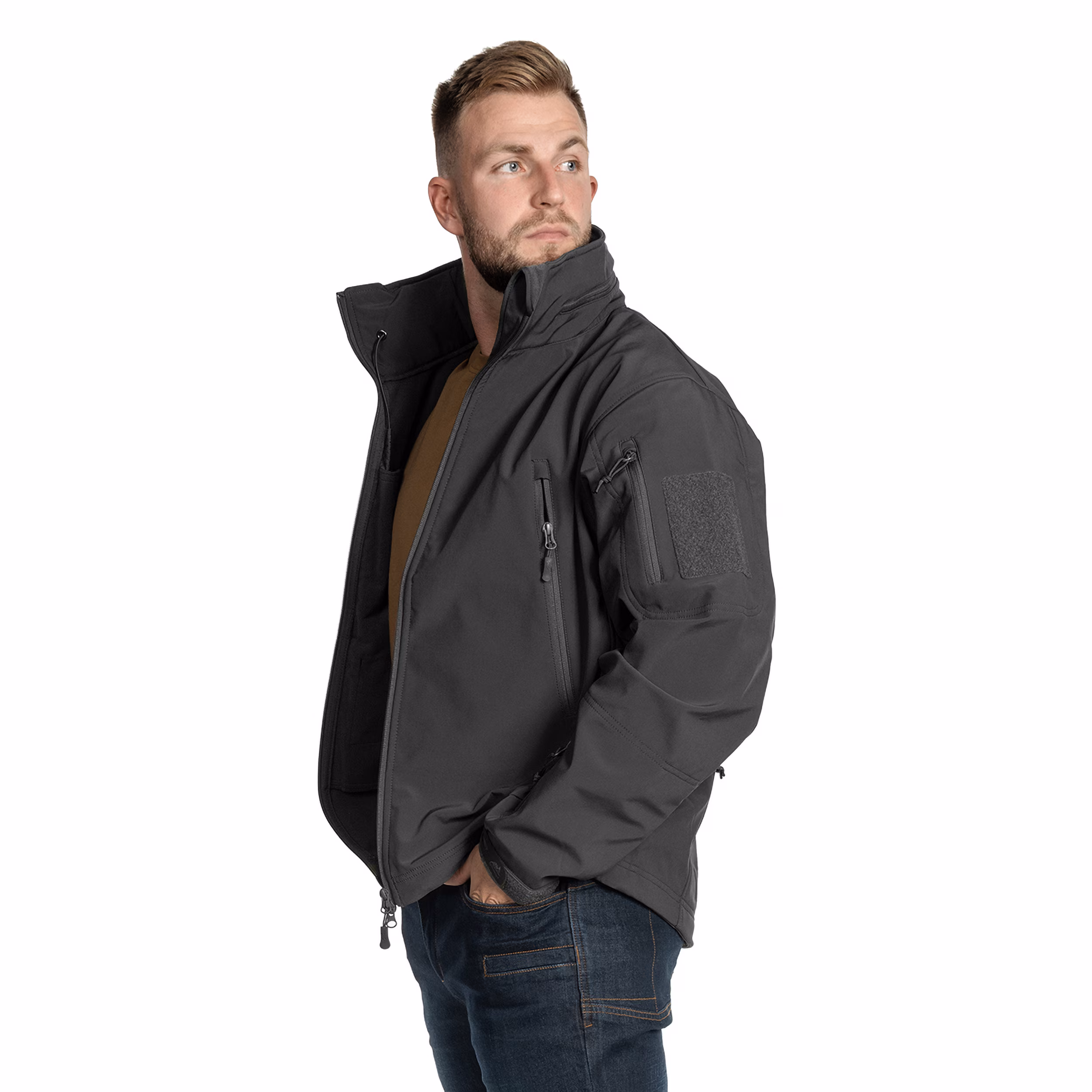 Куртка Helikon Gunfighter Softshell Shark Skin Windblocker. Чорний