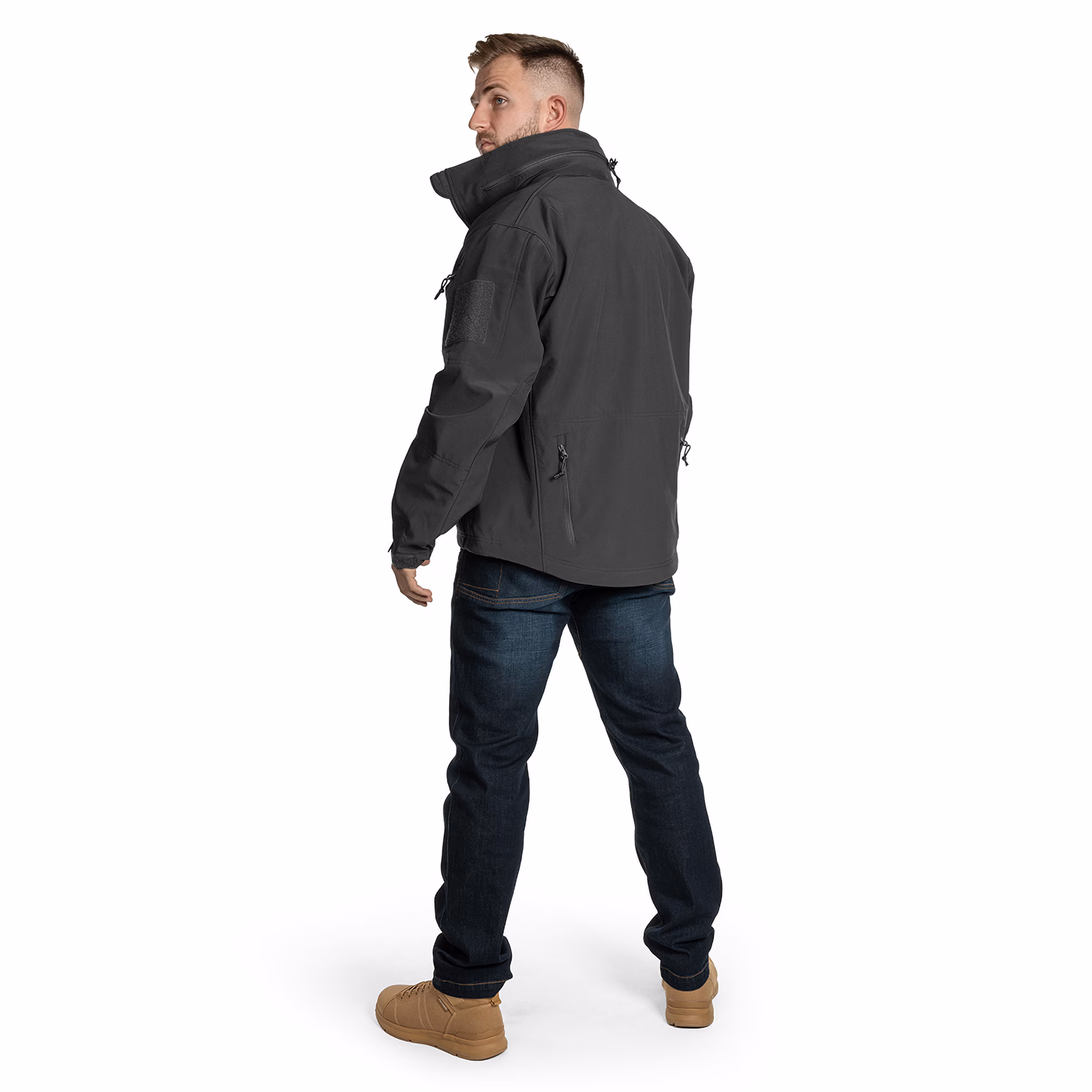 Куртка Helikon Gunfighter Softshell Shark Skin Windblocker. Чорний