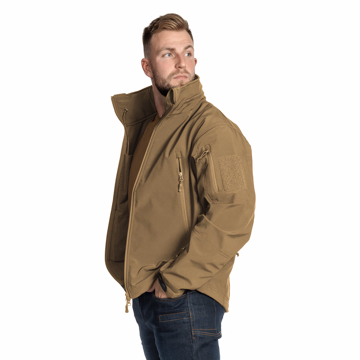 Куртка Helikon Gunfighter Softshell Shark Skin Windblocker. Койот