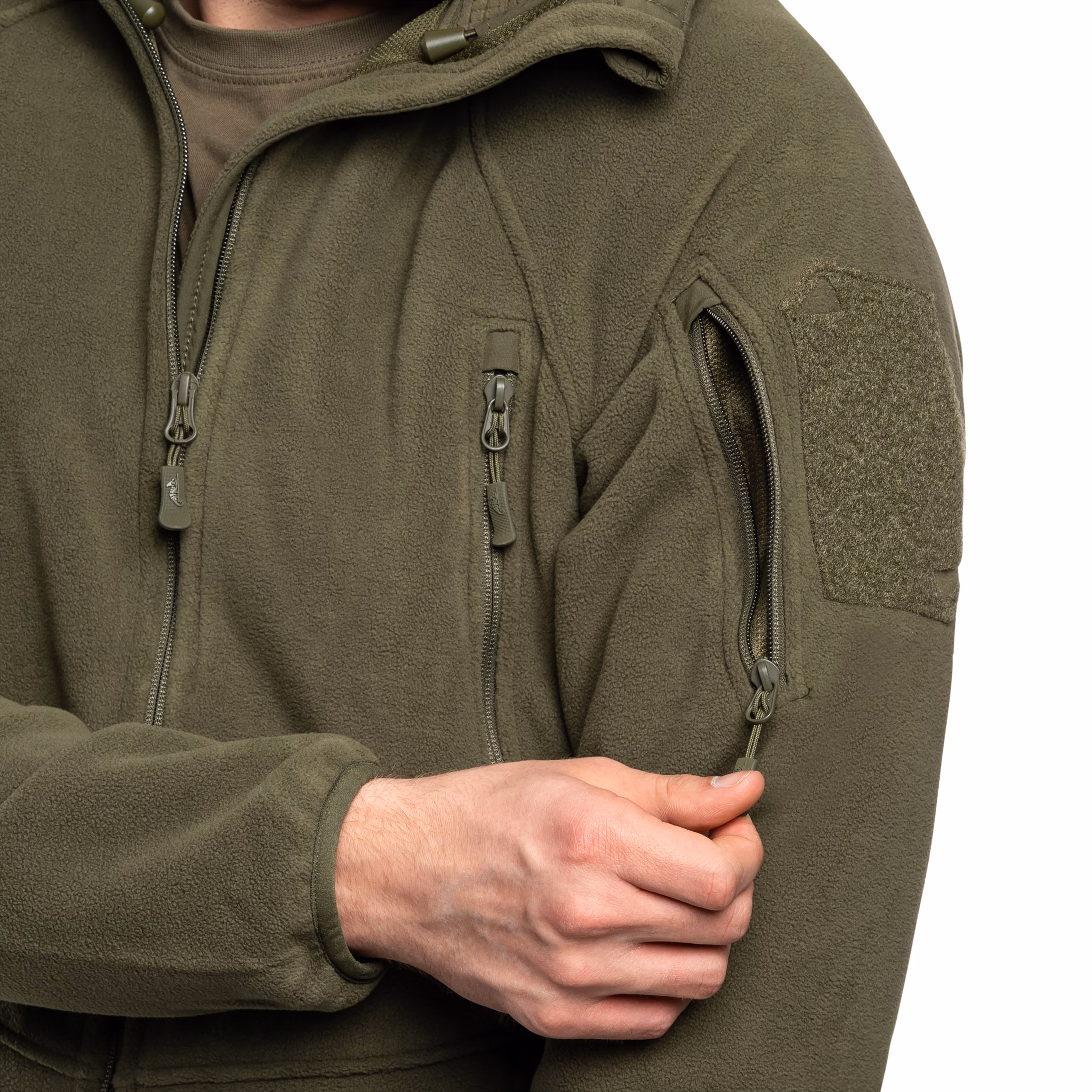 Флісова куртка-кофта Helikon Patriot Mk2 Hybrid. Олива