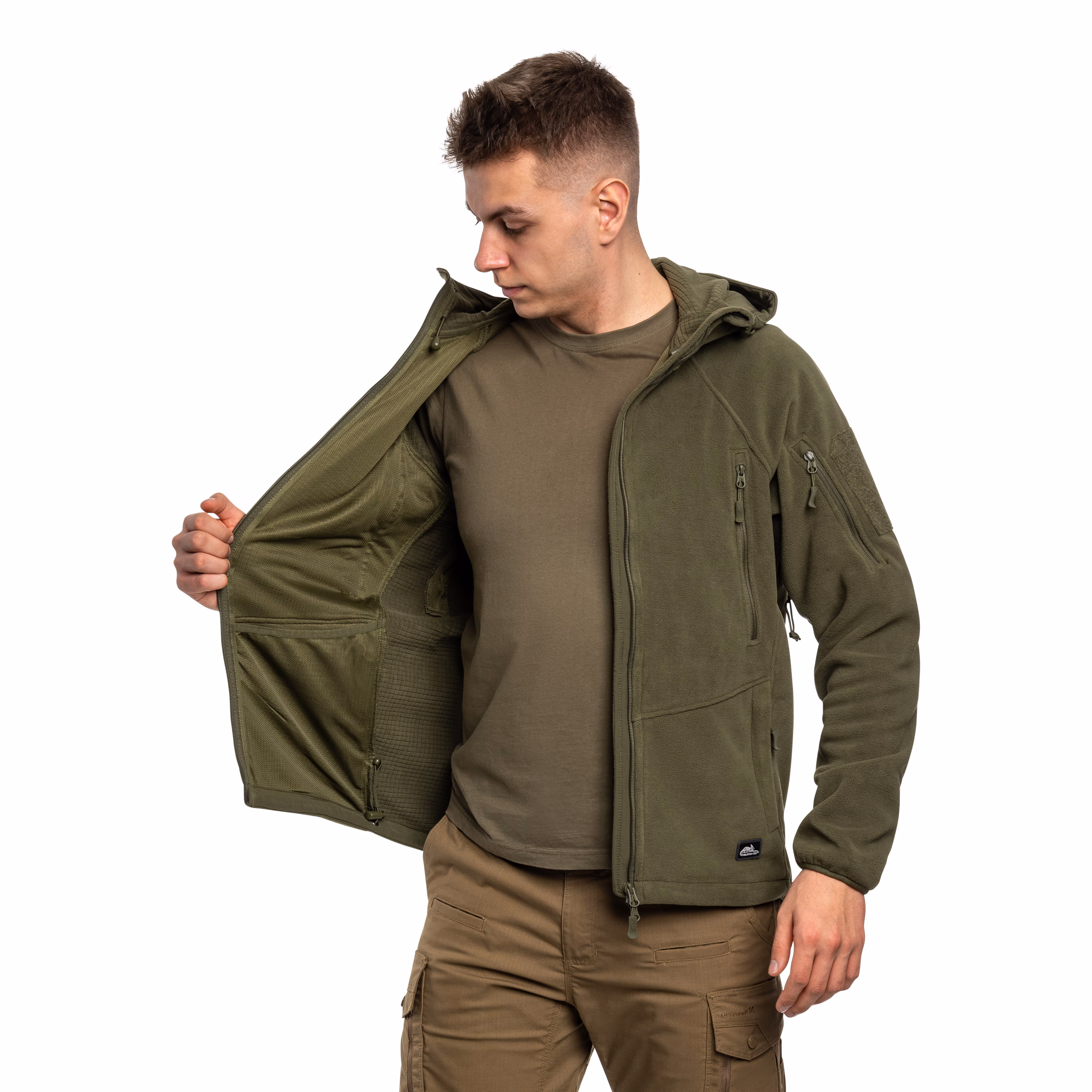Флісова куртка-кофта Helikon Patriot Mk2 Hybrid. Олива