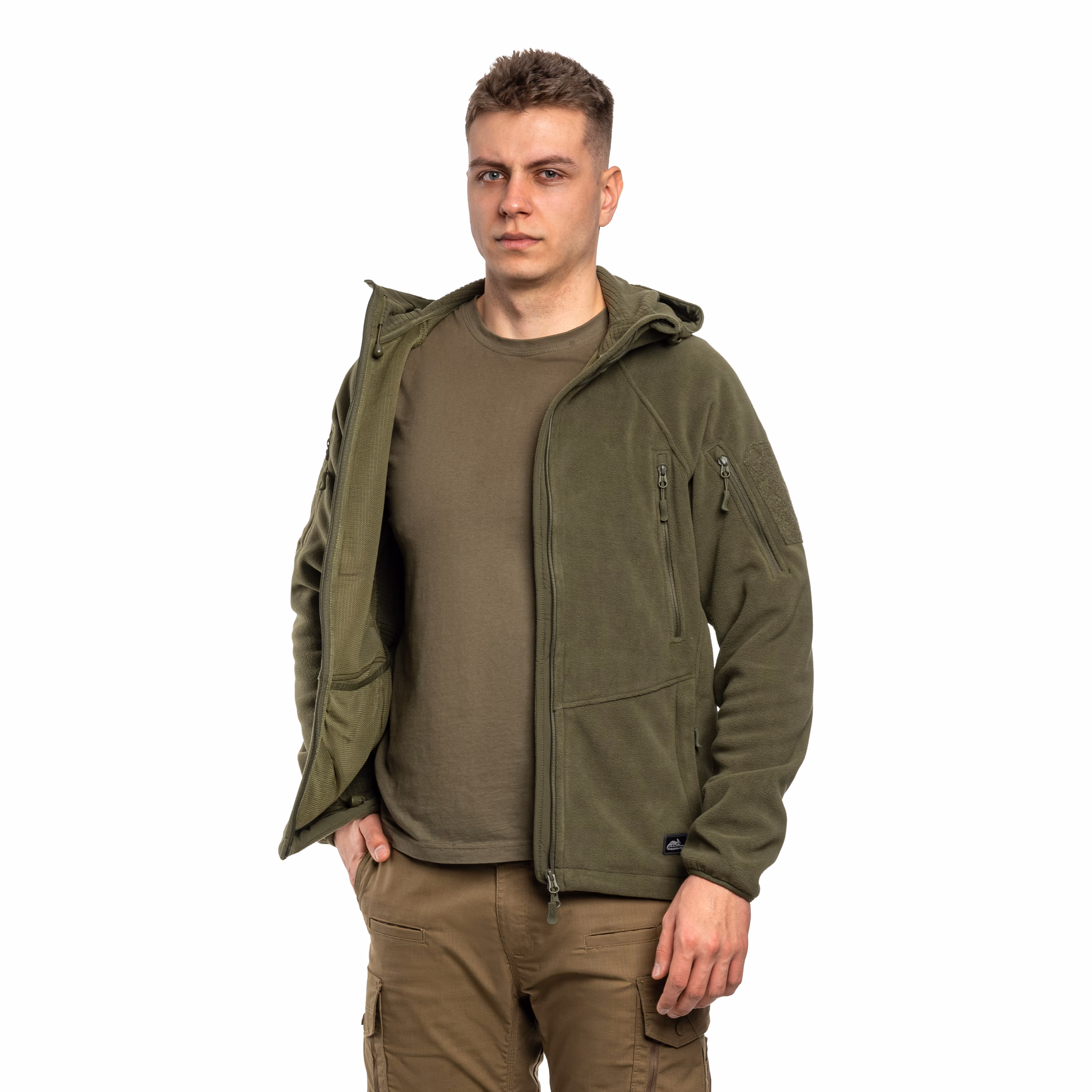 Флісова куртка-кофта Helikon Patriot Mk2 Hybrid. Олива