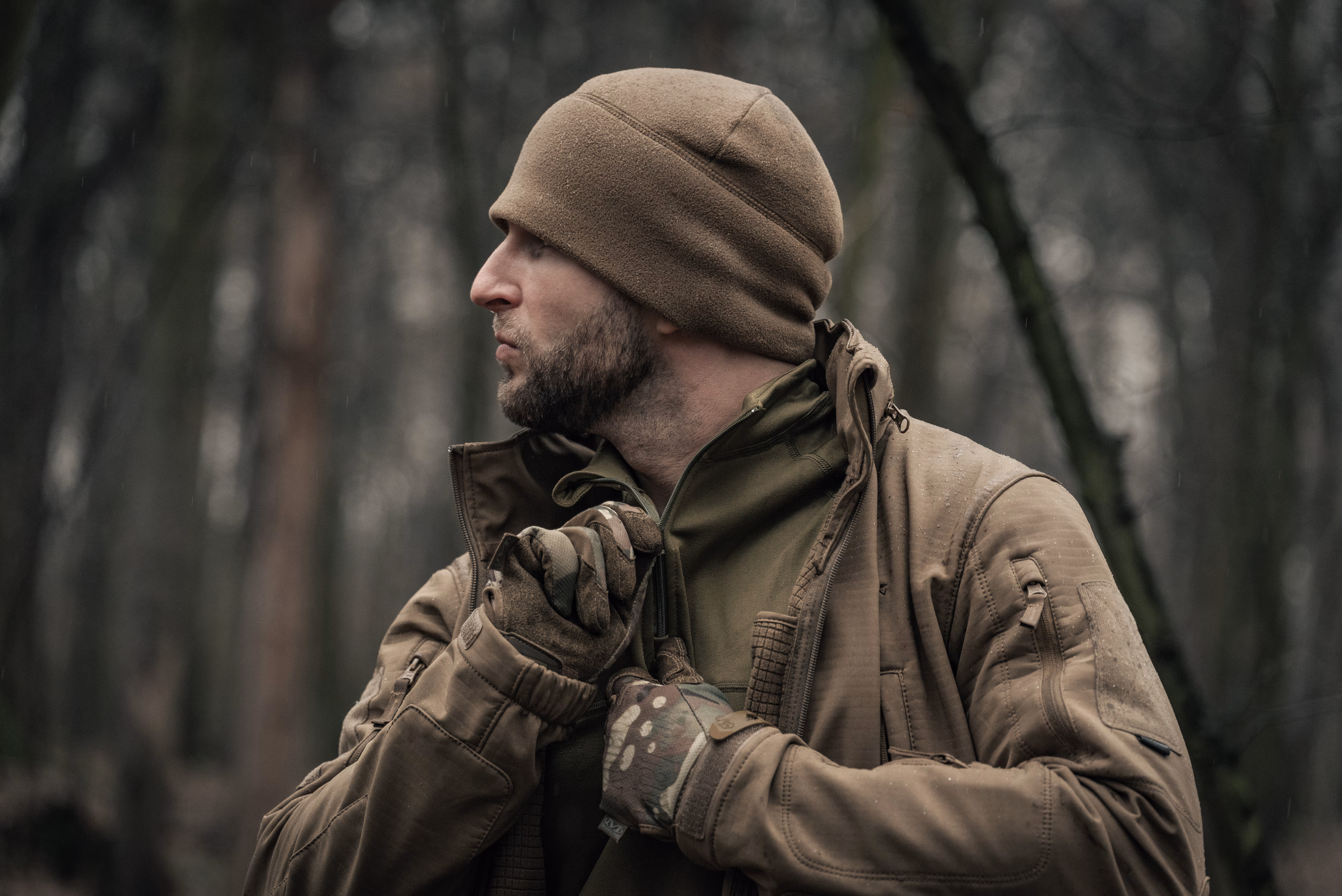 Шапка флісова Helikon Watch Cap. Койот