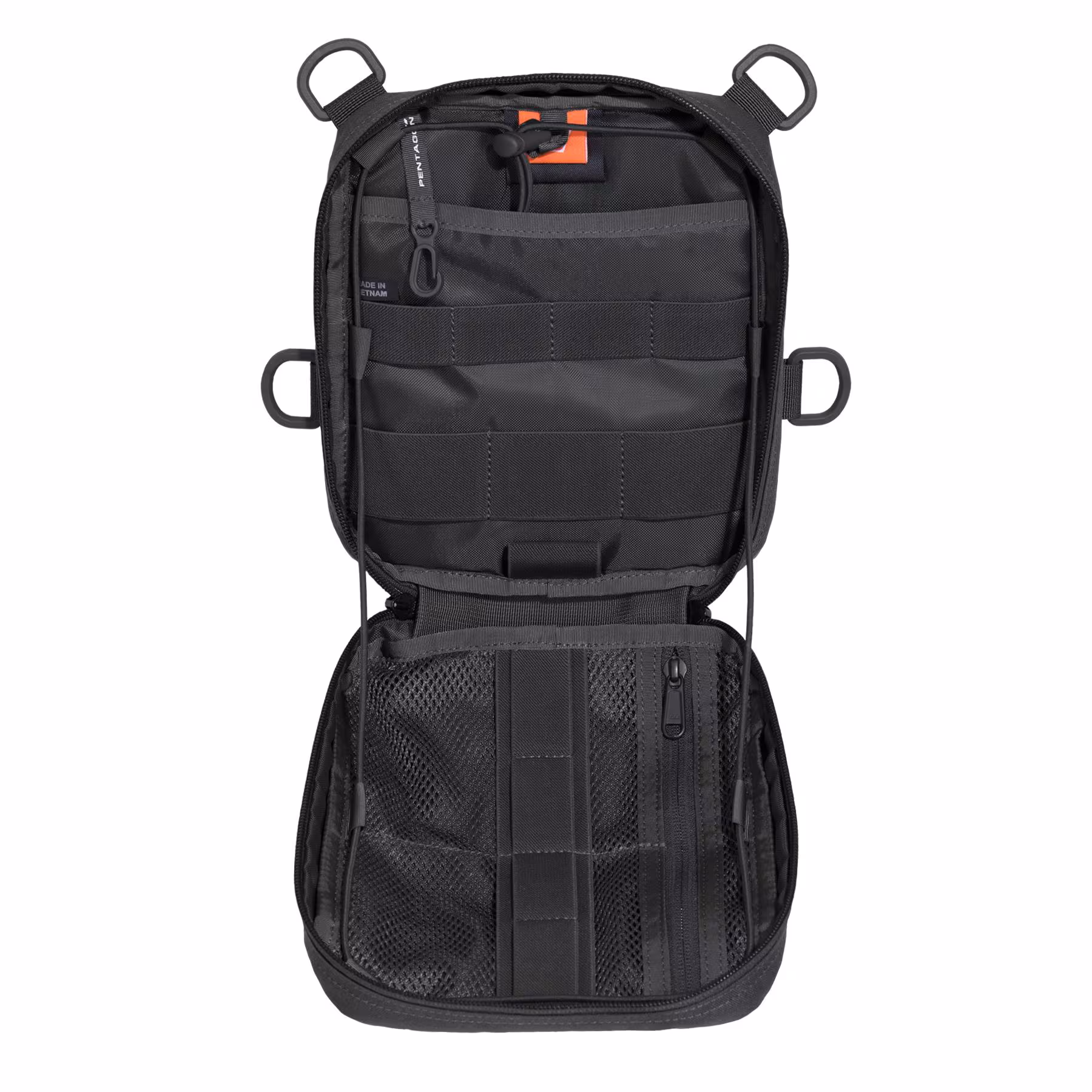 Органайзер тактический Pentagon EDC 2.0 Pouch Molle LaserCut. Черный